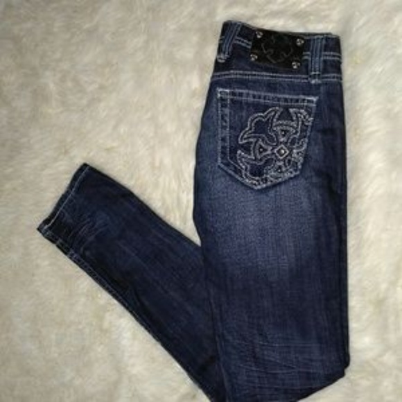 Miss Me Bling Straight Leg Denim - Picture 1 of 6